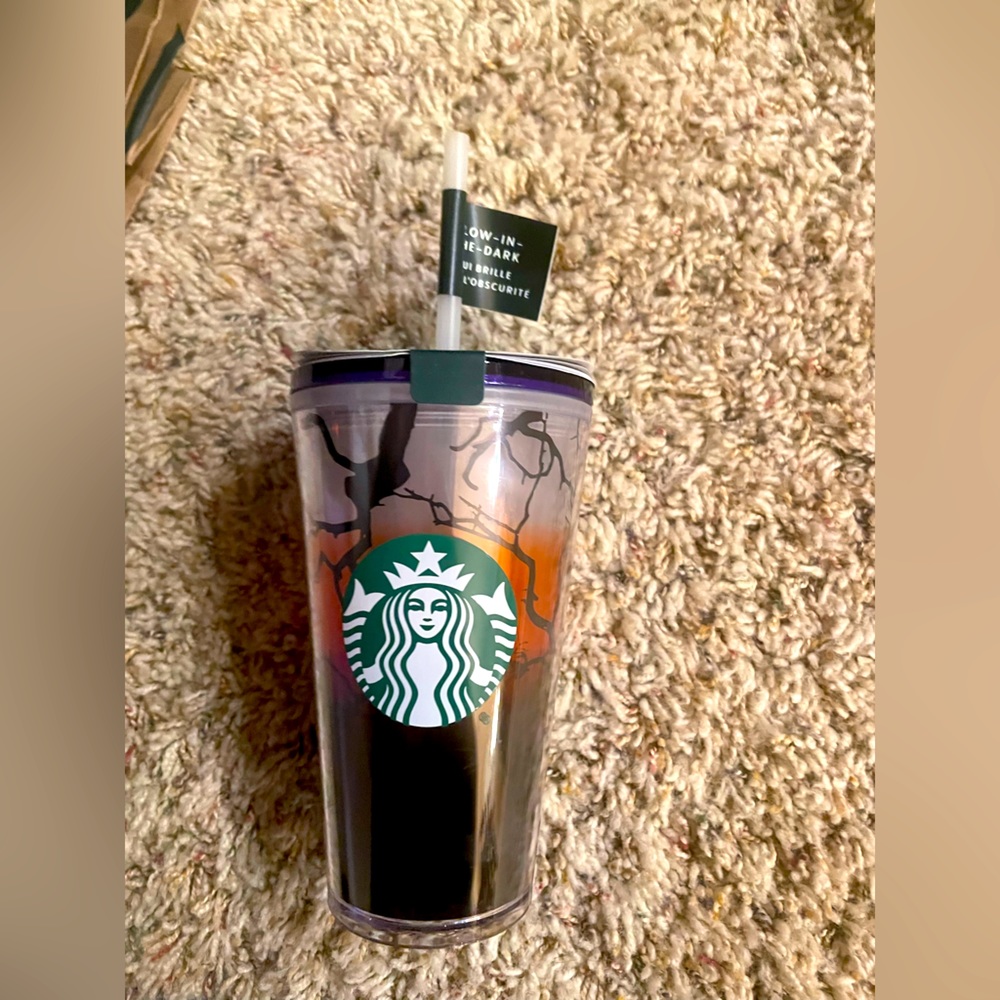NWT Starbucks glow in the dark raven Halloween 2022 raven tumblr
